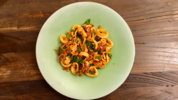 Making Salt and Pepper Squid with Maya and Sylvain