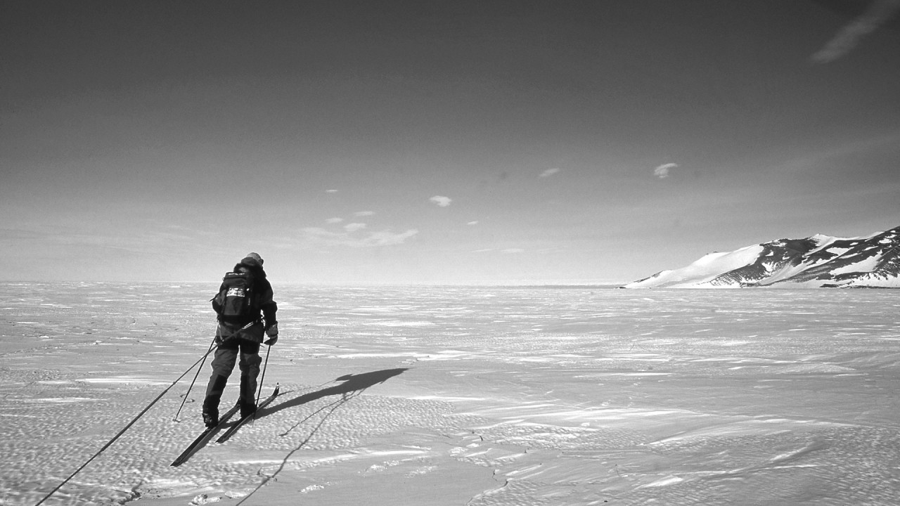 Skiing the South Pole with explorer and author Liv Arnesen)