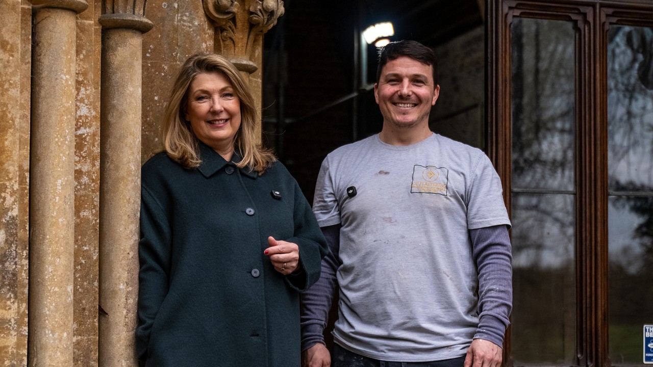 Go behind the scenes of Highclere Castle’s chapel restoration with Lady Carnarvon)